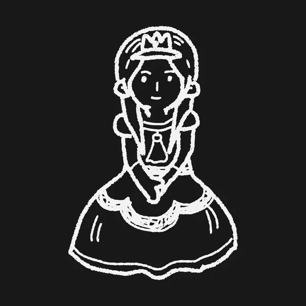 Принцеса doodle — стоковий вектор