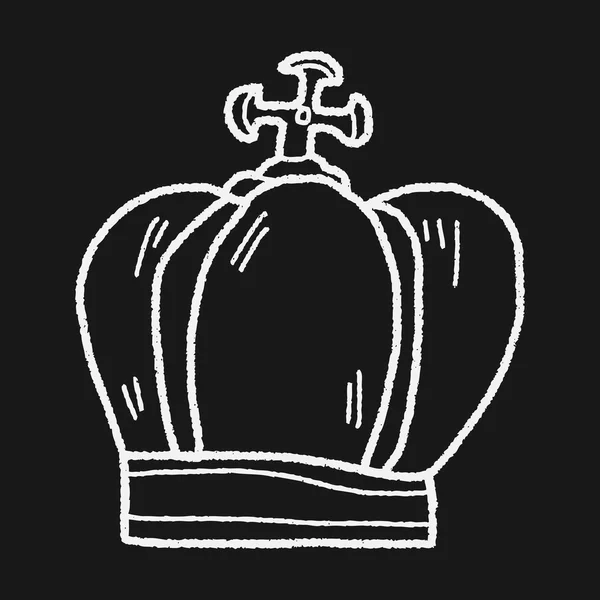 Crown doodle — Stock vektor