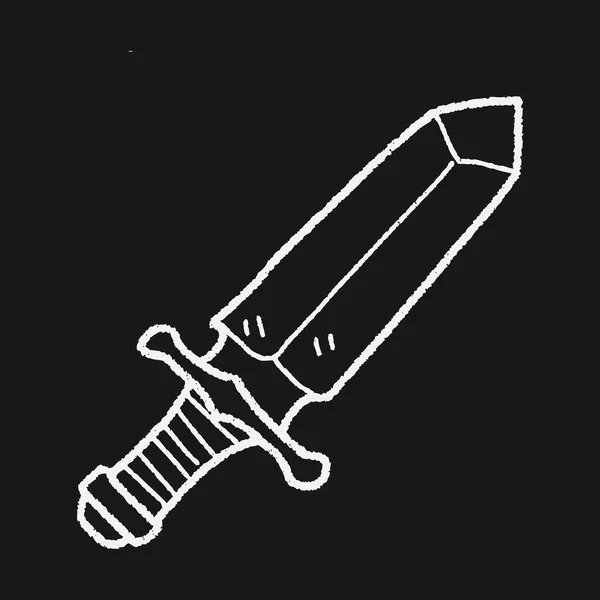 Meč doodle — Stockový vektor