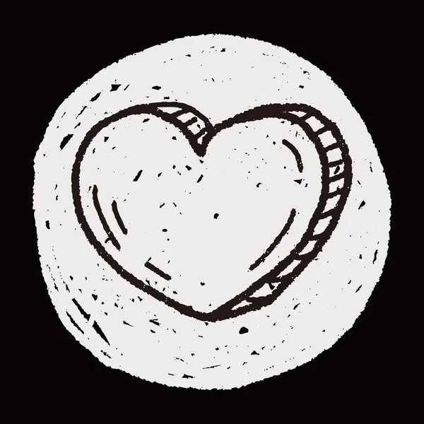 Doodle corazón — Vector de stock