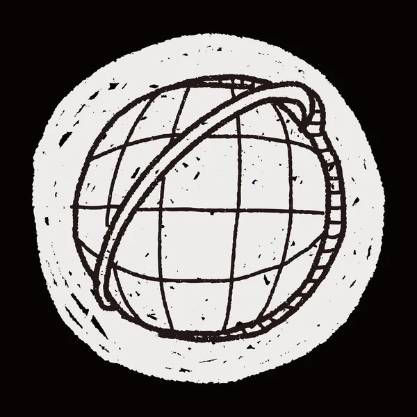 Doodle глобус — стоковий вектор