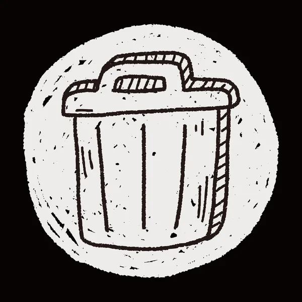 Рисунок в мусорном баке — стоковый вектор