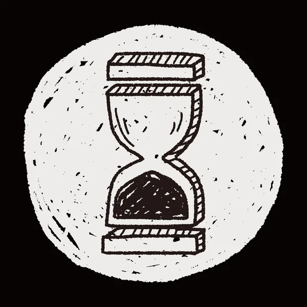 Reloj de arena Doodle — Vector de stock