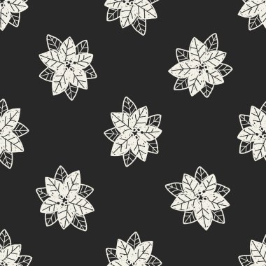 Atatürk çiçeği doodle Dikişsiz desen arka plan