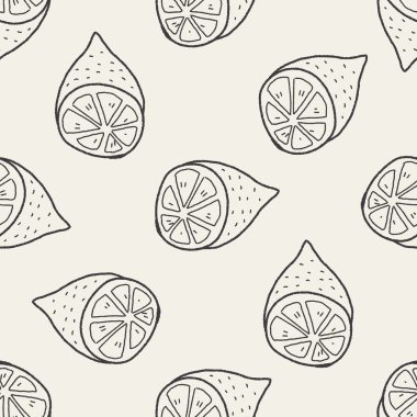 Limon doodle Dikişsiz desen arka plan