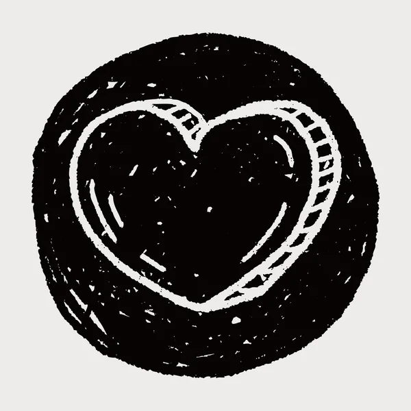 Doodle cuore — Vettoriale Stock