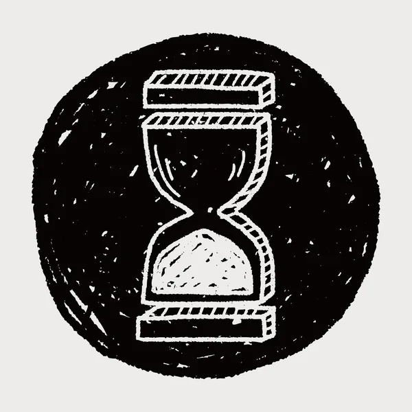 Reloj de arena Doodle — Vector de stock