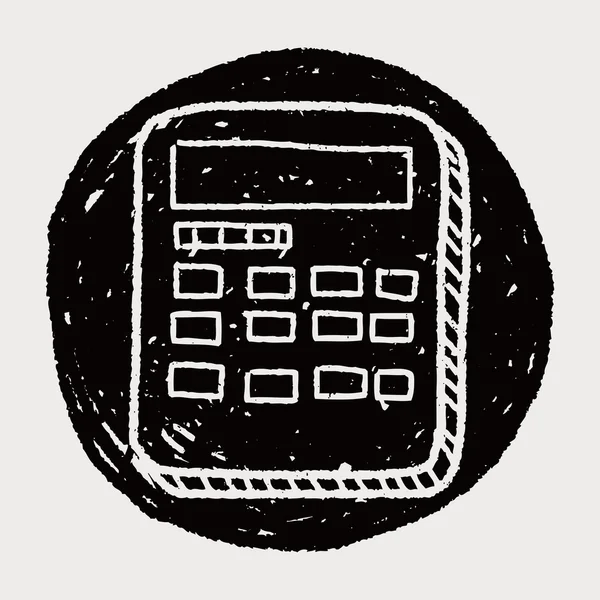 Calculadora de garabatos — Vector de stock