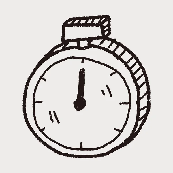 Doodle kronometre — Stok Vektör