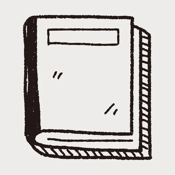 Desenho doodle livro — Vetor de Stock