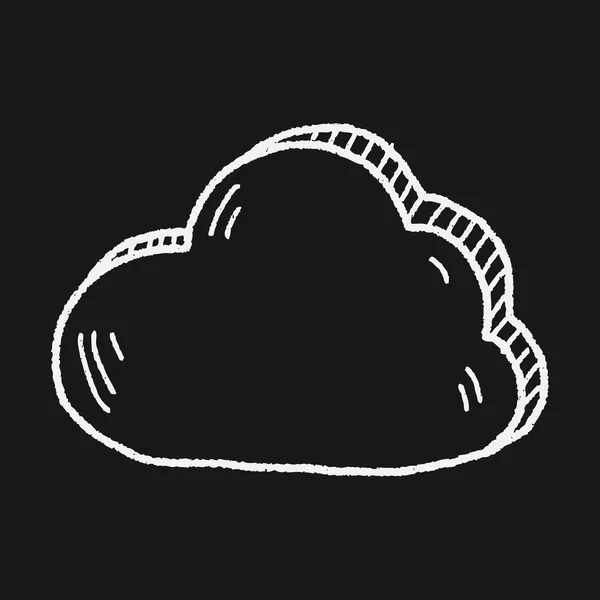 Dessin de doodle nuage internet — Image vectorielle