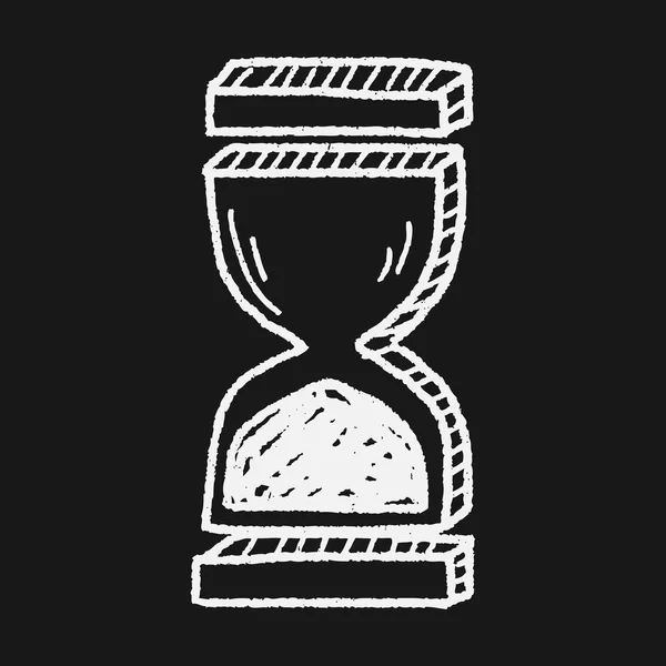 Reloj de arena Doodle — Vector de stock