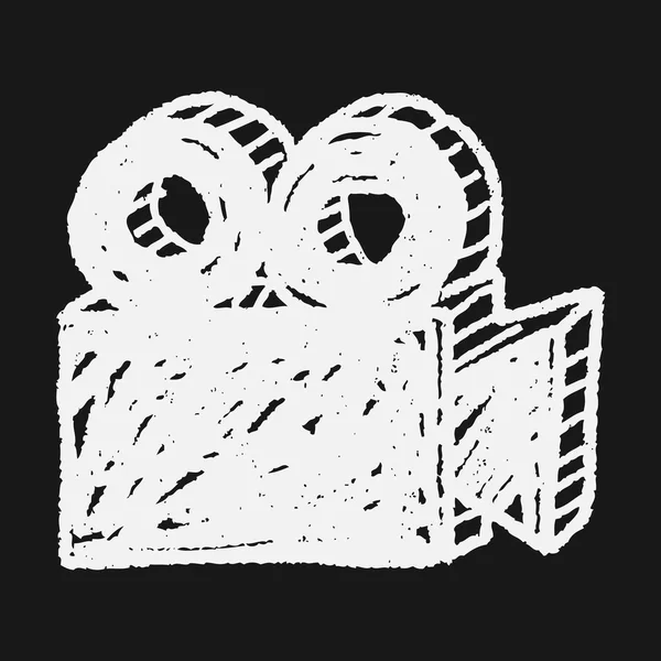 Film kamera doodle — Stok Vektör