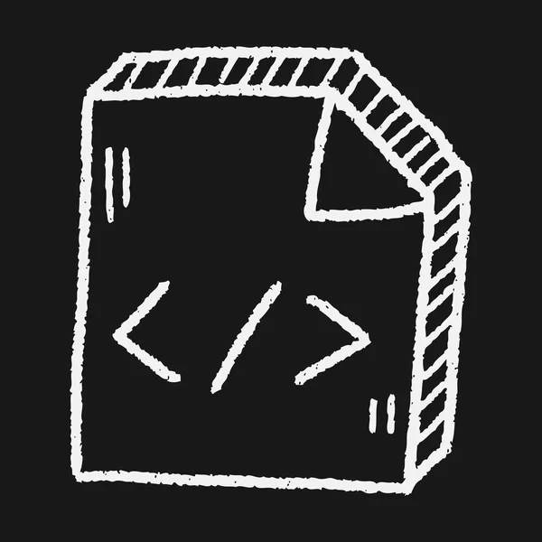 Doodle code document — Stockvector