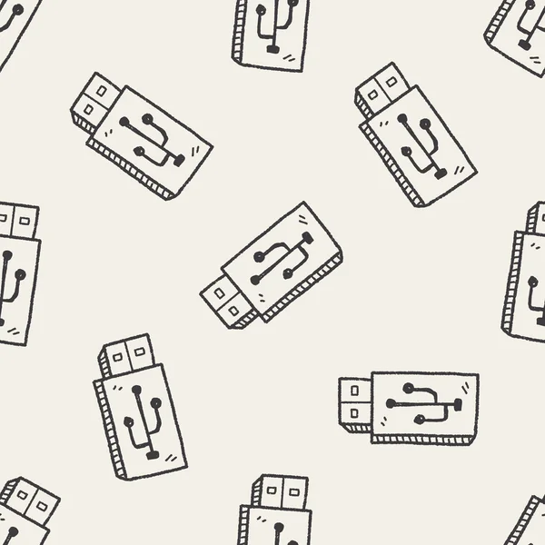 Dessin usb doodle — Image vectorielle