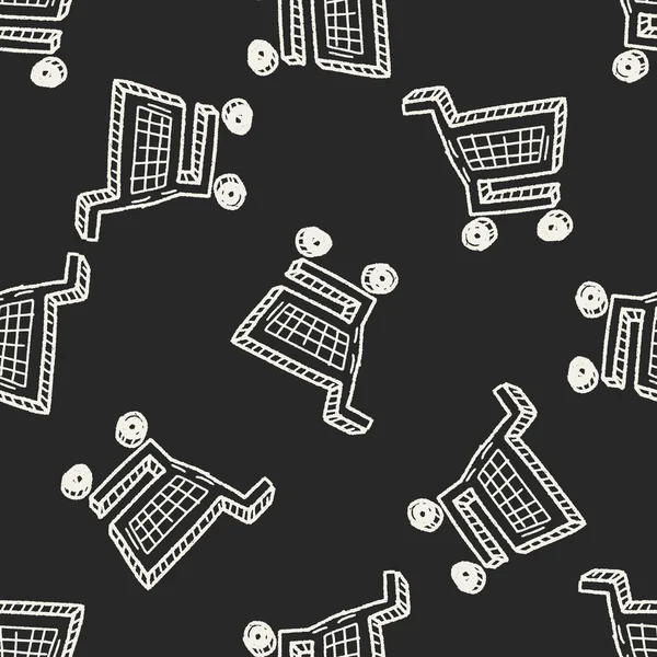 Doodle shopping cart — Stock Vector