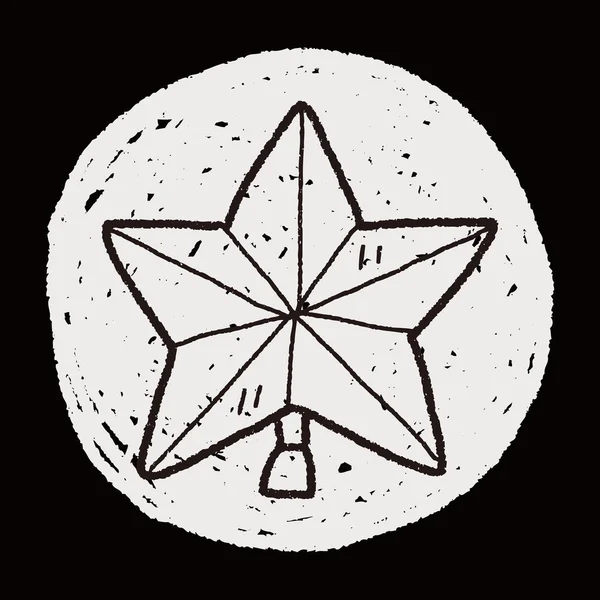 Christmas star doodle — Stock vektor