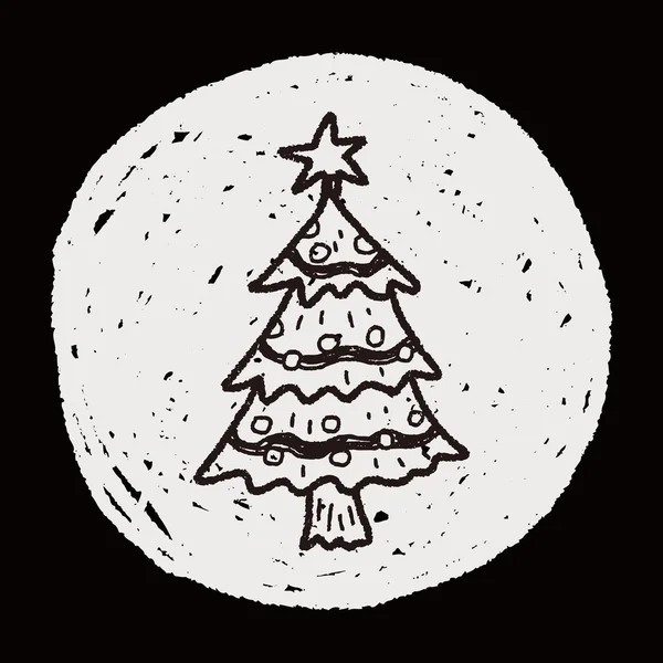 Doodle Різдвяна ялинка — стоковий вектор