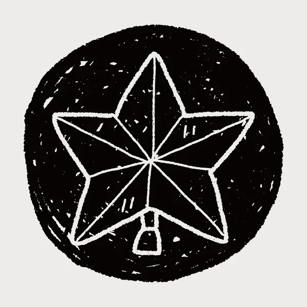 Різдвяна зірка doodle — стоковий вектор