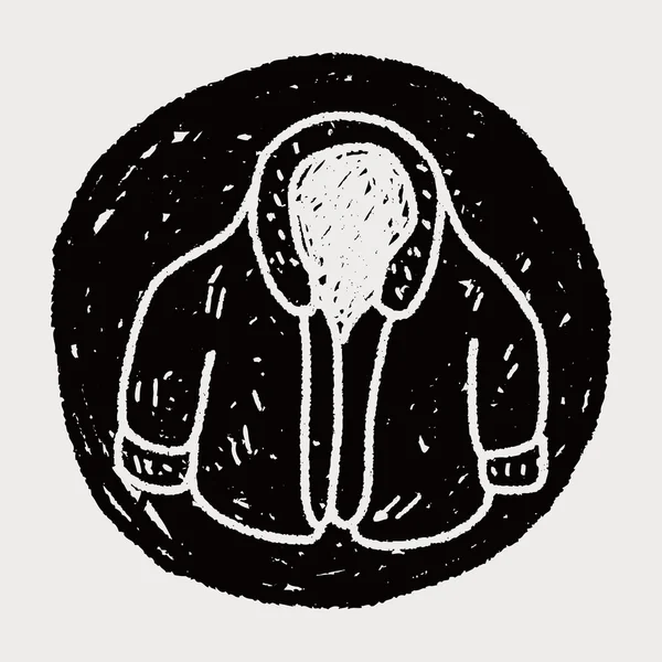 Cappotto invernale doodle — Vettoriale Stock