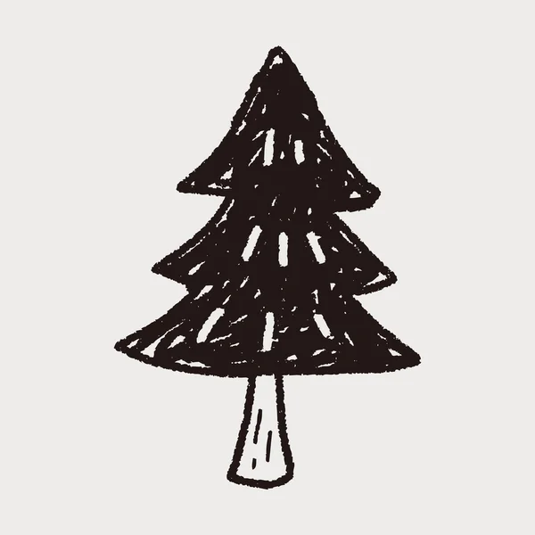 Arbre de Noël doodle — Image vectorielle