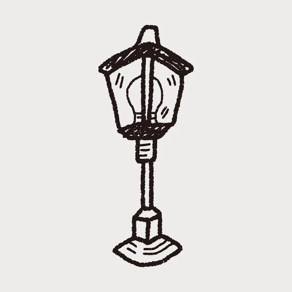 Pouliční lampa doodle — Stockový vektor