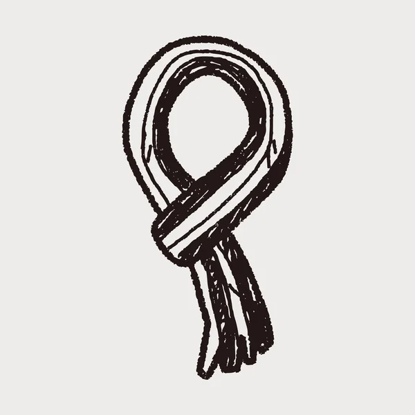 Winter scarf doodle — Stock Vector