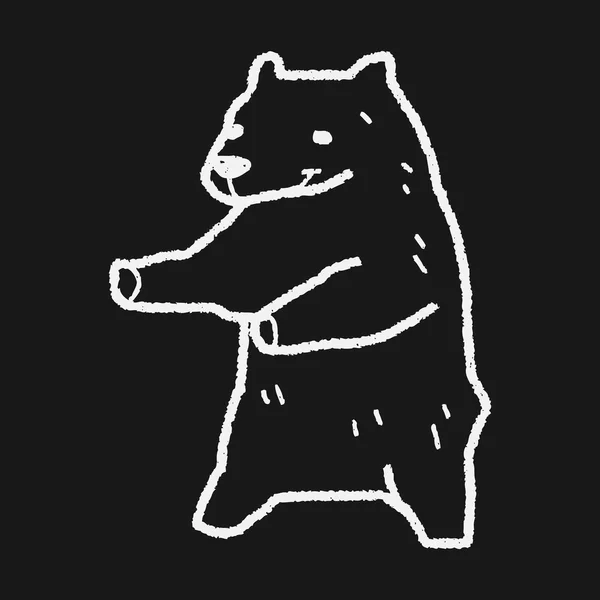 Polar bear doodle — Stockvector