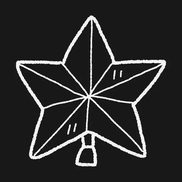 Christmas star doodle — Stock vektor