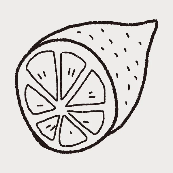 Garabato de limón — Vector de stock