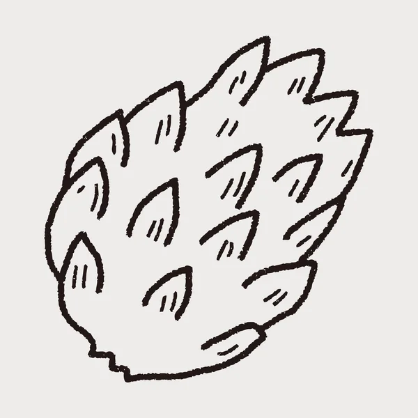 Custardappel doodle — Stockvector