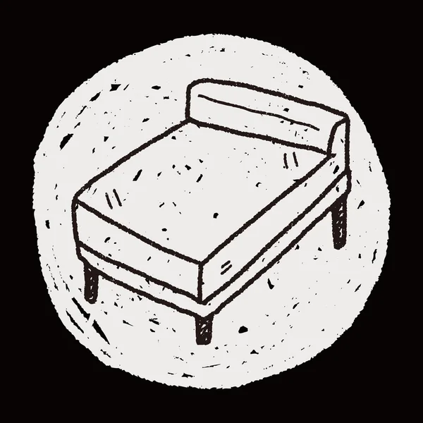 Doodle cama —  Vetores de Stock