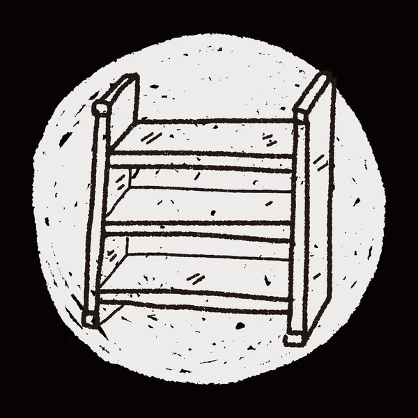 Doodle kabinet - Stok Vektor