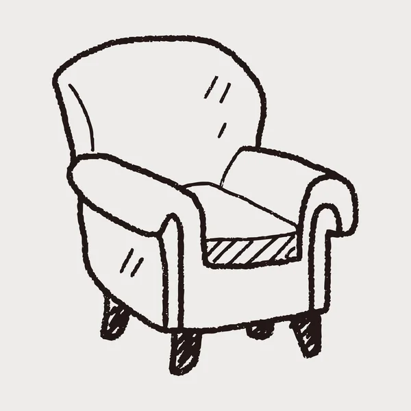 Sofa doodle — Stockvector