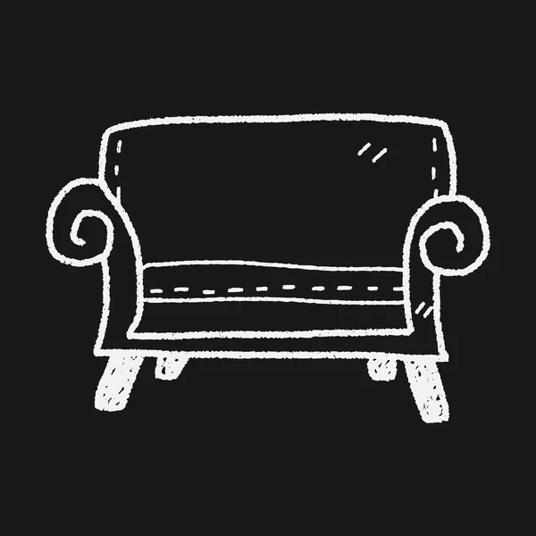 Sofa doodle — Stockvector