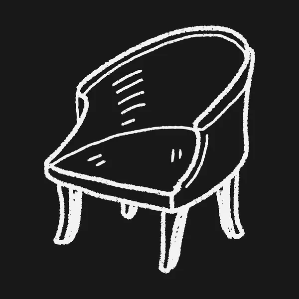 Doodle cadeira — Vetor de Stock