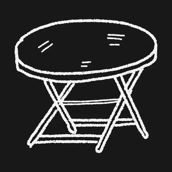 Stůl doodle — Stockový vektor