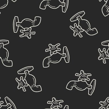 Musluk doodle Dikişsiz desen arka plan