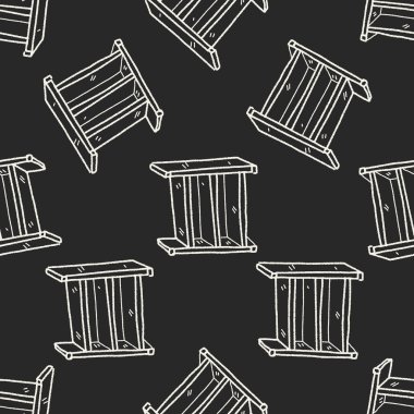 kabine doodle Dikişsiz desen arka plan