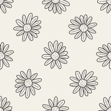 çiçek doodle Dikişsiz desen arka plan