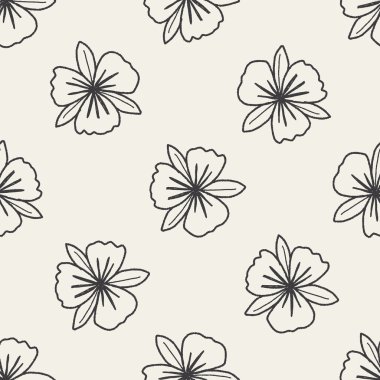 çiçek doodle Dikişsiz desen arka plan