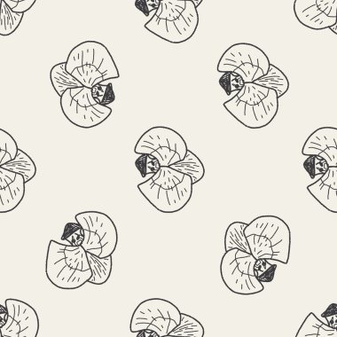 çiçek doodle Dikişsiz desen arka plan