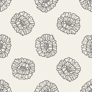 çiçek doodle Dikişsiz desen arka plan