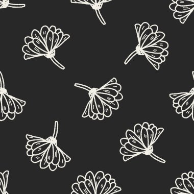 çiçek doodle Dikişsiz desen arka plan