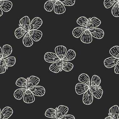 çiçek doodle Dikişsiz desen arka plan