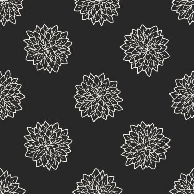 çiçek doodle Dikişsiz desen arka plan