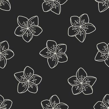 çiçek doodle Dikişsiz desen arka plan