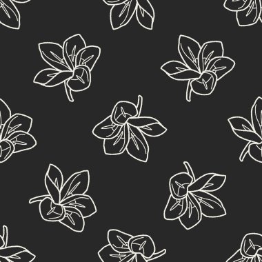 çiçek doodle Dikişsiz desen arka plan