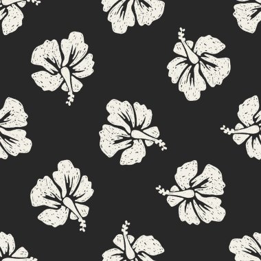 çiçek doodle Dikişsiz desen arka plan