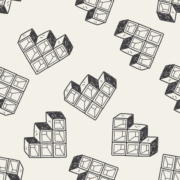 Szekrény doodle varrat nélküli mintát háttér — Stock Vector